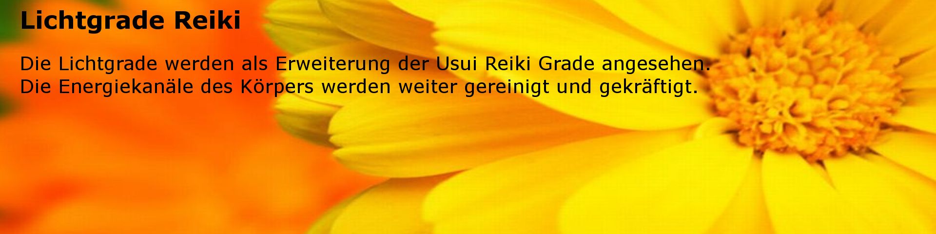 Licht Grade - Voraussetzung: Usui Reiki Meister. Weitere Stärkung der Energiekanäle.